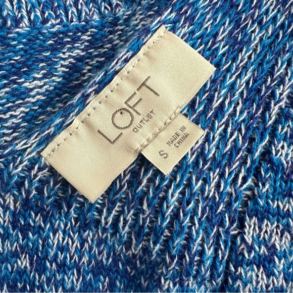 LOFT blue button down sweater vest small - Picture 4 of 5